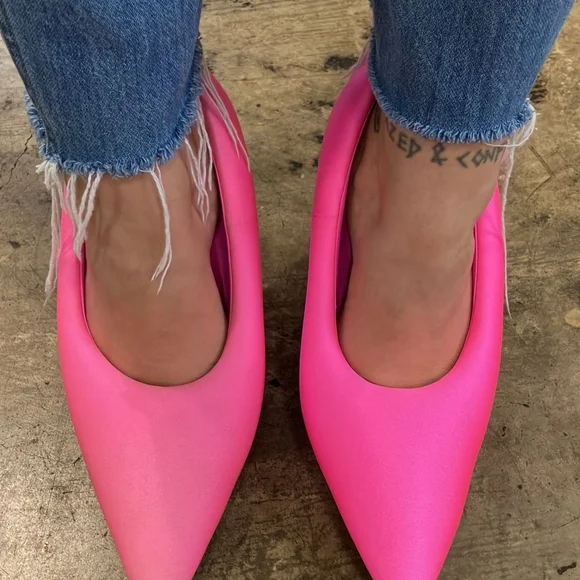 Nib Balenciaga XL Pumps Vibrant Pink Heels - Picture 7 of 12